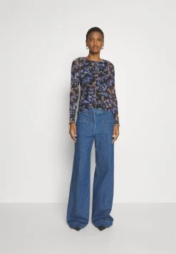 Boss Emeela - Long Sleeved Top - Multi Coloured/Beige -Boss Shop 054379a031cc4ee4866ffa6378aac03e