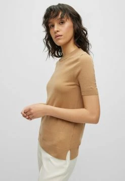 Boss Falyssiasi - Basic T-Shirt - Beige -Boss Shop 05949b9ccf97442a919687fdb7207f00