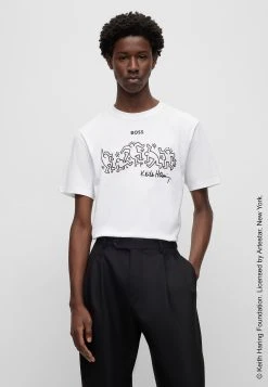 Boss X Keith Haring T_Haring - Print T-Shirt - White -Boss Shop 08370b8cee0742e1b50a3aecfb522b4c