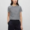 Boss C_Esla_Striped - Print T-Shirt - Blue -Boss Shop 0918aa2a1f184b9ba066e79a5132b814