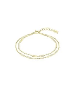 Boss Lyg IpWith Stations Logo And Crystals - Bracelet - Gold Coloured