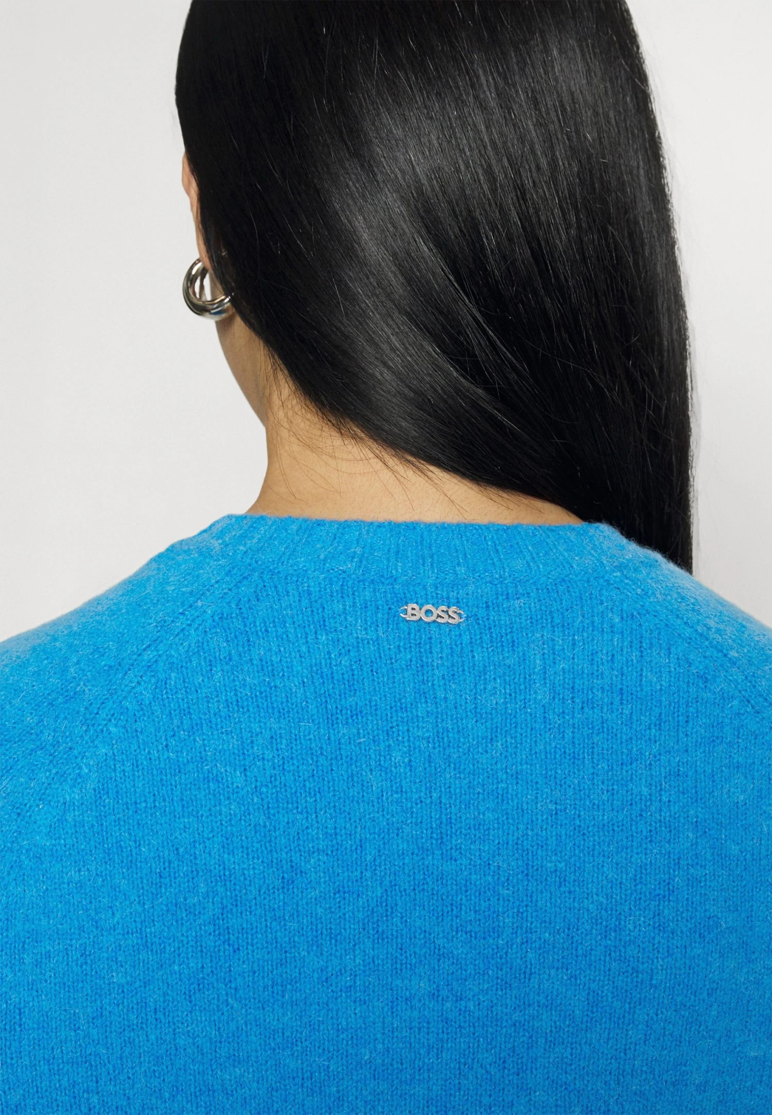 Boss Febisan Alpaca Wool Mix - Jumper - Blue 8 Boss Febisan Alpaca Wool Mix - Jumper - Blue - Image 6