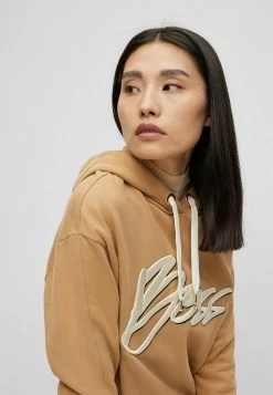 Boss Ecaisy Logo - Hoodie - Beige -Boss Shop 1ed0733579464b119747dc53b37fae34