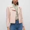 Boss Leather Jacket - Pink Sixteen -Boss Shop 23fe19641ce34825ace17c7618d48954
