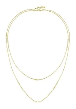 Boss Lyg Ip E With Stations (Logo And Crystals) - Necklace - Gold-Coloured