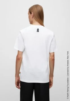 Boss X Keith Haring T_Haring - Print T-Shirt - White -Boss Shop 2c0e7b9f4bb6498d82524bcad93b9424
