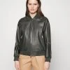 Boss Sanito - Leather Jacket - Black