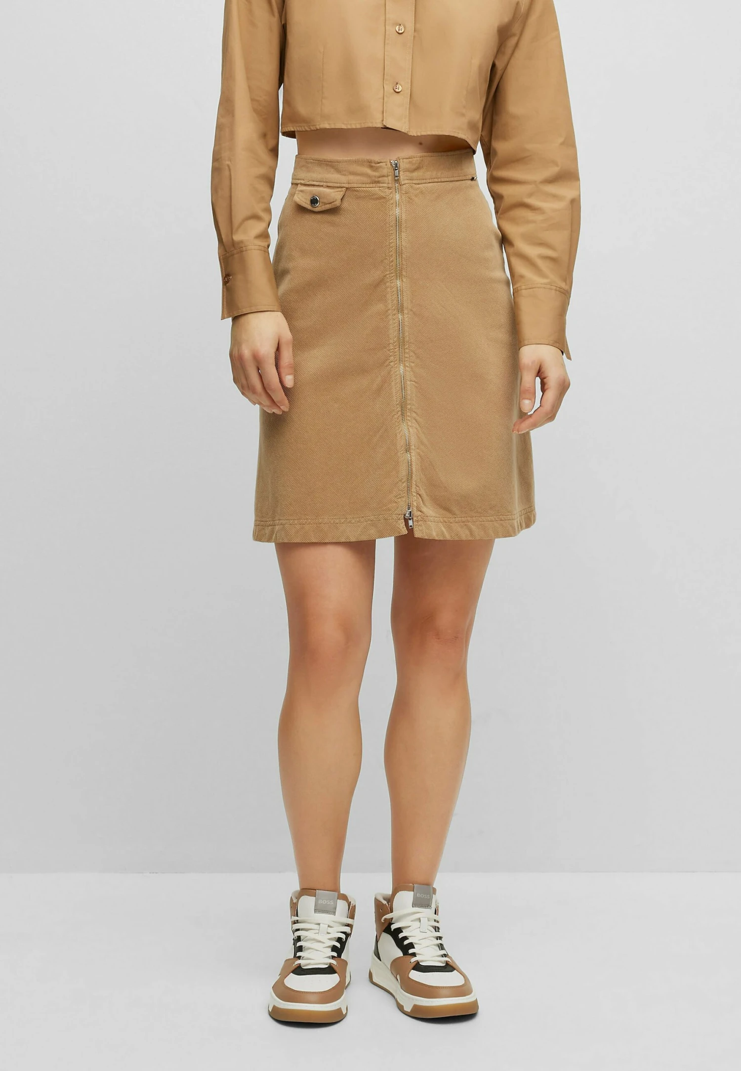 Boss Vacora - A-Line Skirt - Beige Null 3 Boss Vacora - A-Line Skirt - Beige Null