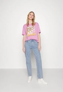 Boss Evarsy Sport - Print T-Shirt - Open Pink -Boss Shop 4f31fd574efd45abb76c88e06fa76f07