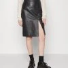 Boss Setora - Leather Skirt - Black -Boss Shop 522f52330fe6404e9c88a6868ea5fe41