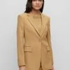 Boss Janerana - Short Coat - Beige -Boss Shop 5ed8c63651884629bc8ea39c4b3ea15a