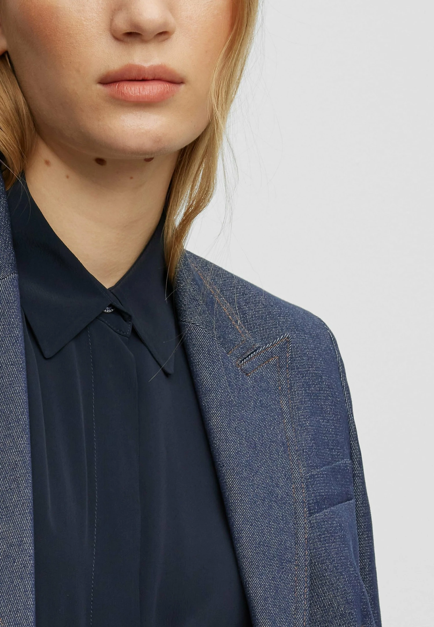 Boss Benika - Button-Down Blouse - Dark Blue Four 6 Boss Benika - Button-Down Blouse - Dark Blue Four - Image 4