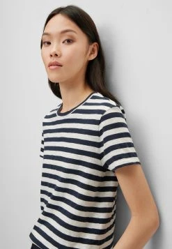 Boss C_Esla_Striped - Print T-Shirt - Blue -Boss Shop 6284d3467bd74254bfe9113d142f6d80
