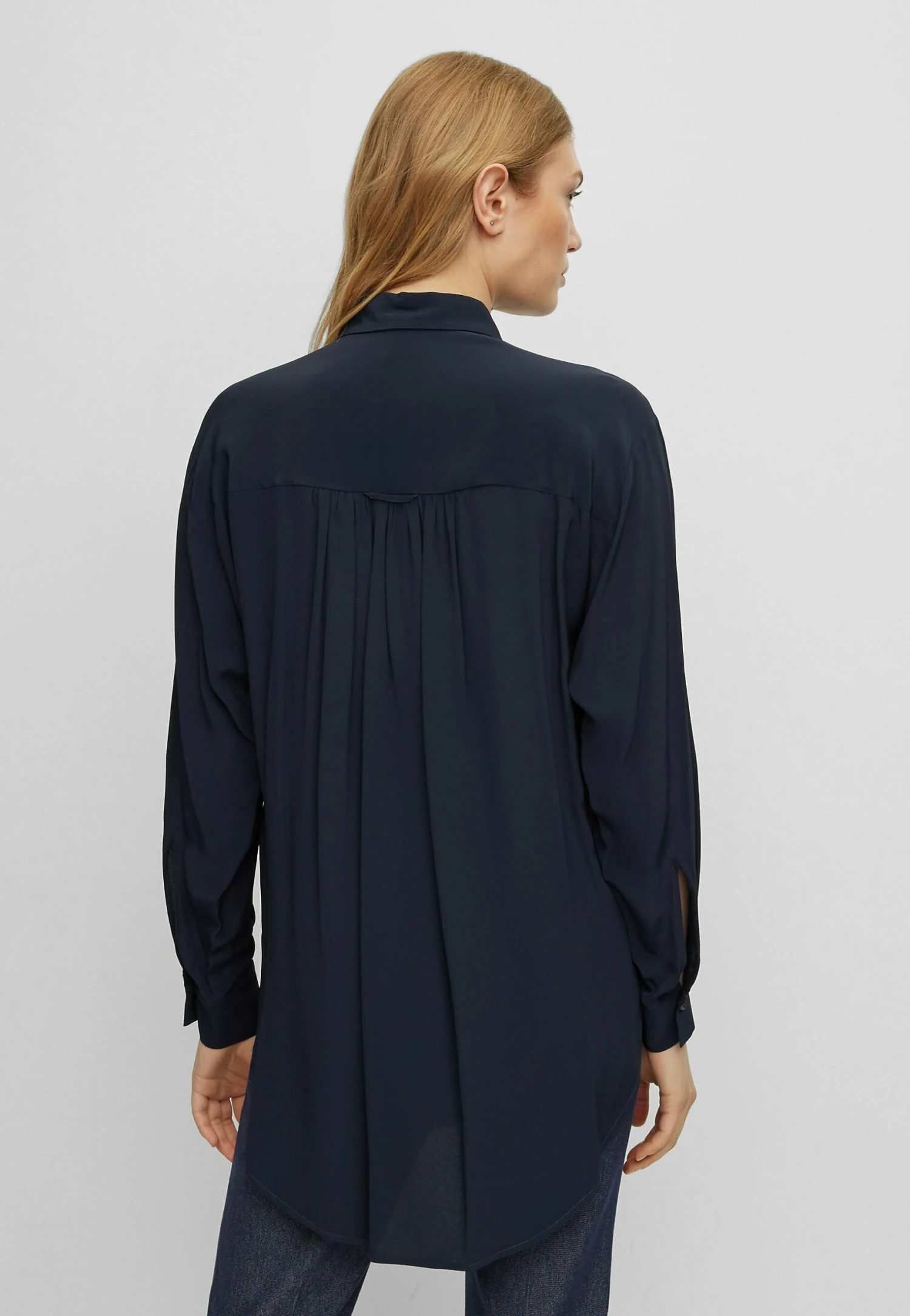 Boss Benika - Button-Down Blouse - Dark Blue Four 5 Boss Benika - Button-Down Blouse - Dark Blue Four - Image 3