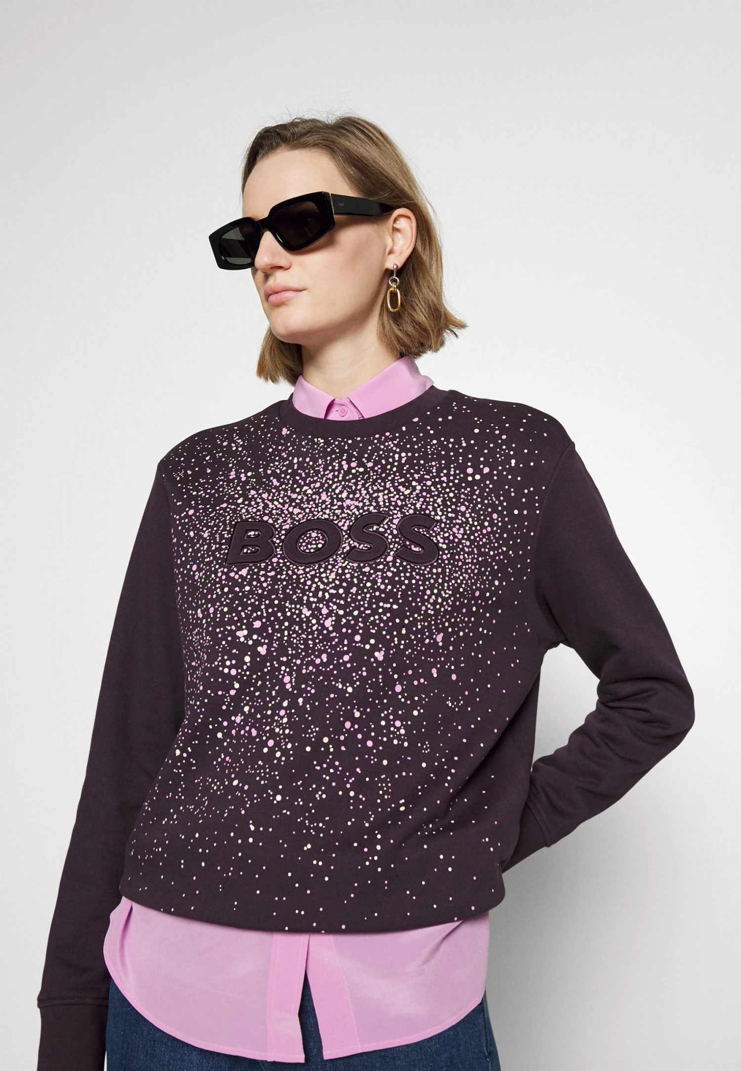 Boss Sweatshirt - Dark Purple 6 Boss Sweatshirt - Dark Purple - Image 4