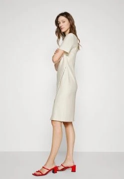 Boss Duzira Asymmetrical Zip Detail Business Dress - Day Dress - Open White -Boss Shop 67b11af64f484937977829485035f162