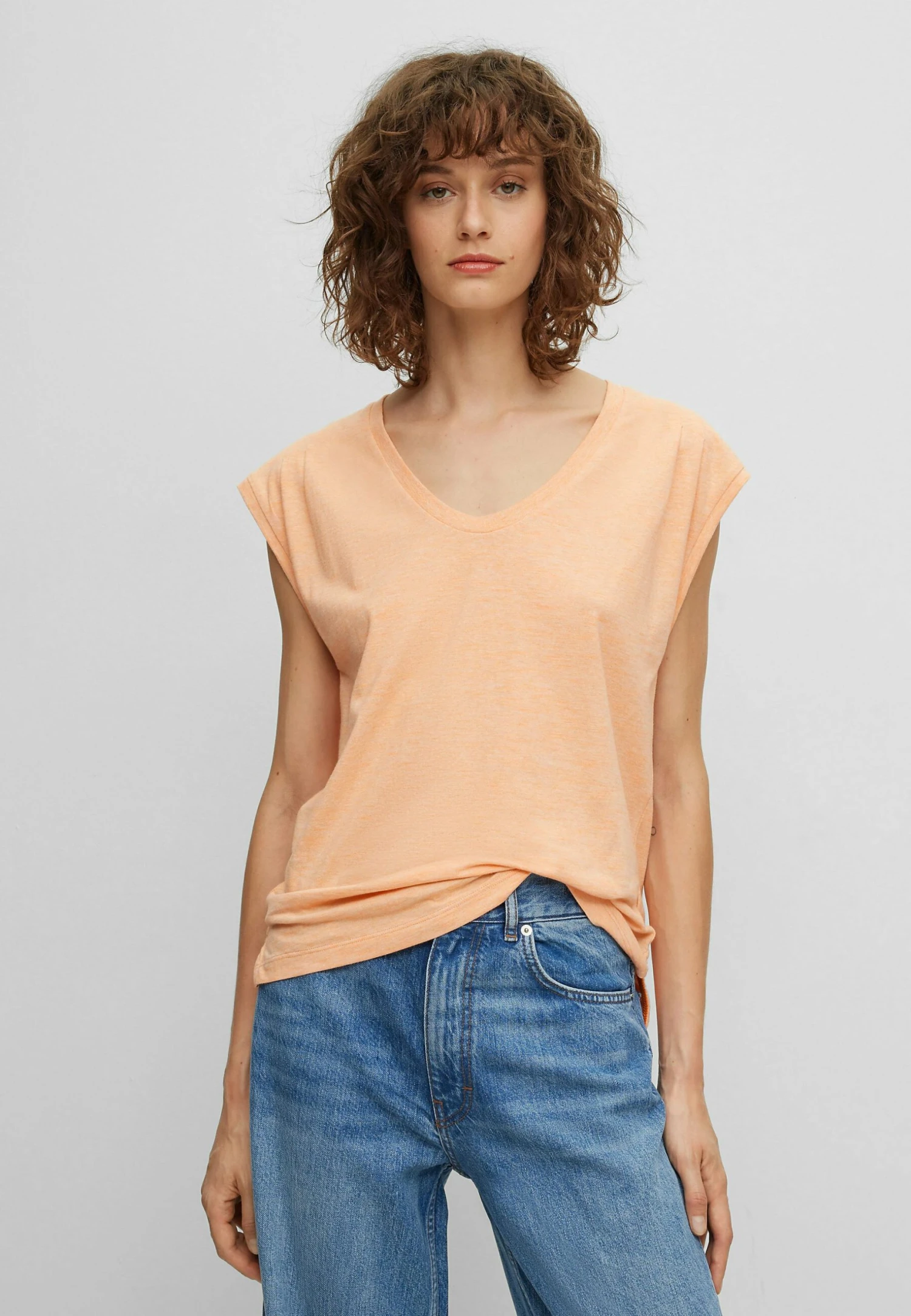 Boss C Eliv - Basic T-Shirt - Light Orange Eight 3 Boss C Eliv - Basic T-Shirt - Light Orange Eight
