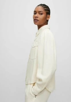 Boss Benedetta1-D - Button-Down Blouse - Natural Eighteen -Boss Shop 733c886c9f884110a9101f26efe95031