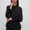 Boss Benea Silk Mix - Button-Down Blouse - Black -Boss Shop 80f5799fda2a4f8099eefc31ae003acd