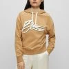 Boss Ecaisy Logo - Hoodie - Beige -Boss Shop 861a7849f38c47369c45e2f6bf927771