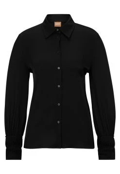 Boss Benea Silk Mix - Button-Down Blouse - Black -Boss Shop 8c2daa83110541dfad67ef262e3f33e9