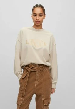 Boss C Elaslogan Town - Sweatshirt - Beige Neun