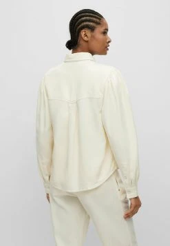 Boss Benedetta1-D - Button-Down Blouse - Natural Eighteen -Boss Shop a1b64f186ecd4c8389988ef54f4aeb2a