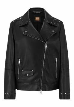 Boss C Salita - Leather Jacket - Black One -Boss Shop ae637f89e8c6460ba909faef7dbd93a9