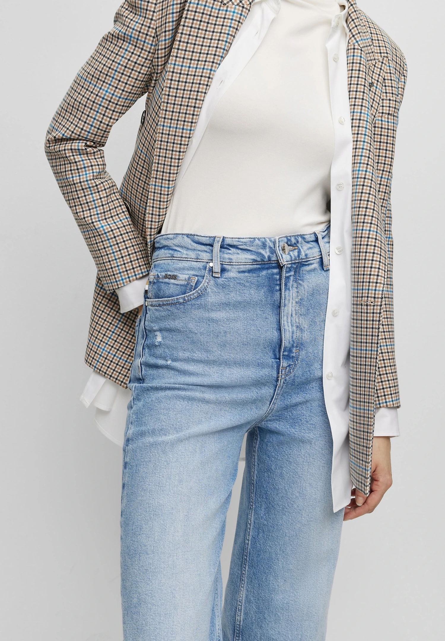 Boss Marlene Hr C - Relaxed Fit Jeans - Light/Pastel Blue 6 Boss Marlene Hr C - Relaxed Fit Jeans - Light/Pastel Blue - Image 4