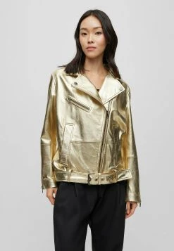 Boss Sagold - Leather Jacket - Gold Coloured
