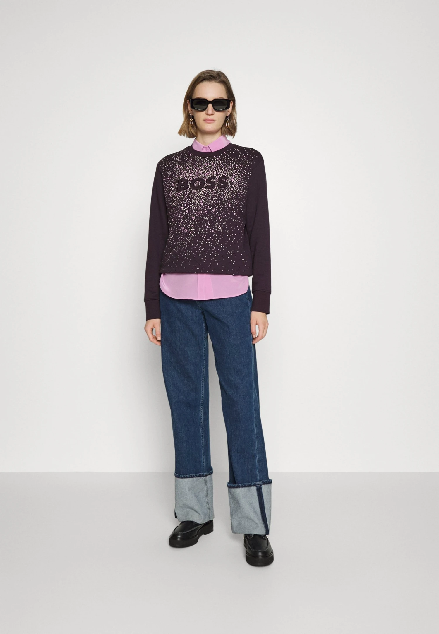 Boss Sweatshirt - Dark Purple 4 Boss Sweatshirt - Dark Purple - Image 2