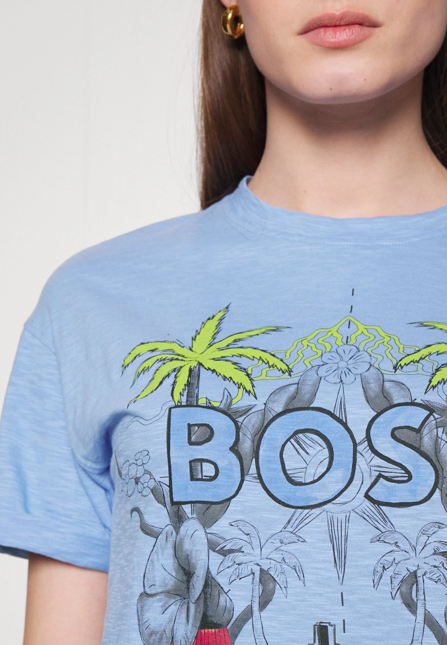 Boss Evarsy - Print T-Shirt - Open Blue 8 Boss Evarsy - Print T-Shirt - Open Blue - Image 6