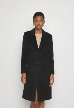 Boss Catara Wool And Cashmere Mix - Classic Coat - Black -Boss Shop c620320eda14413caf0ea9c472e5c2cc