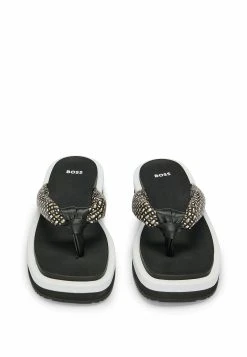 Boss Allie- T-Bar Sandals - Black Three -Boss Shop cd653dcd9e1d4f3fb8c69428e2cf60eb
