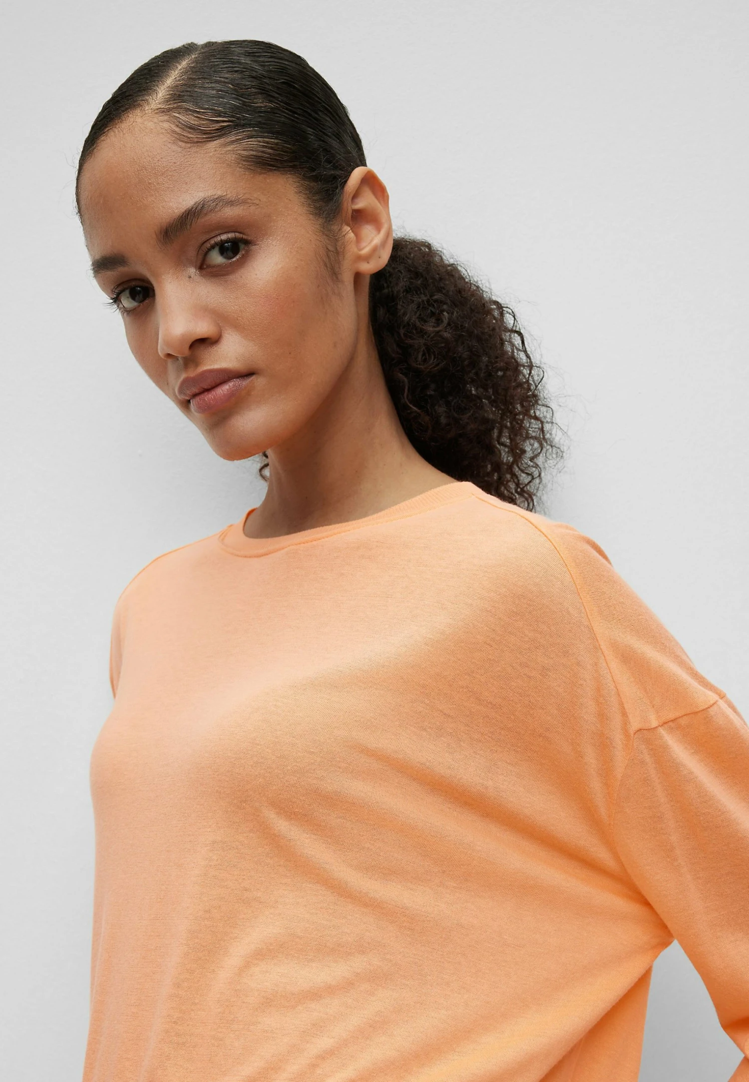 Boss Long Sleeved Top - Light Orange Three 6 Boss Long Sleeved Top - Light Orange Three - Image 4