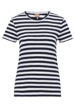 Boss C_Esla_Striped - Print T-Shirt - Blue -Boss Shop d0a64c26f6ea44a98b3ac3099e3a95a3