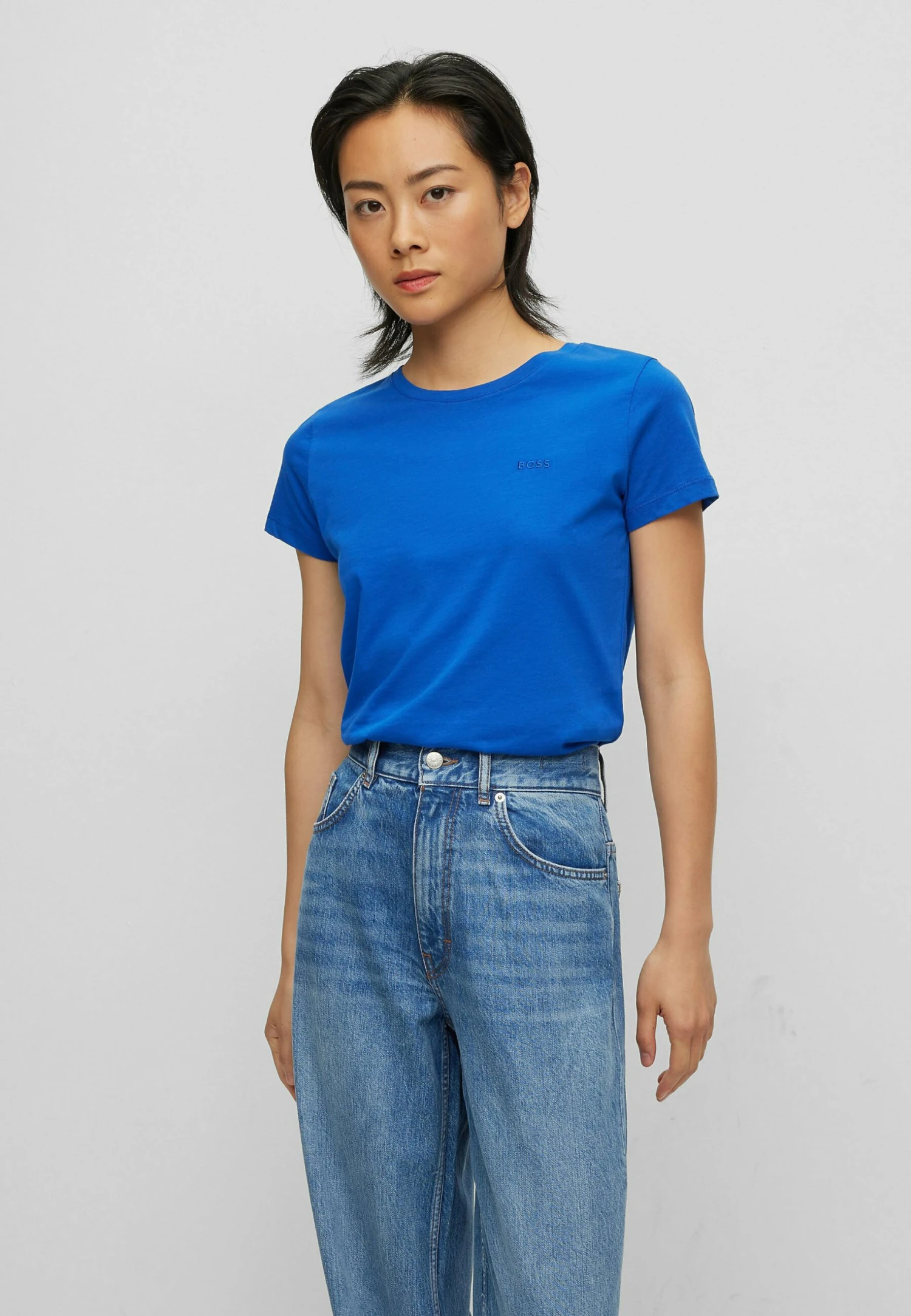 Boss Esogo - Basic T-Shirt - Open Blue Three 3 Boss Esogo - Basic T-Shirt - Open Blue Three