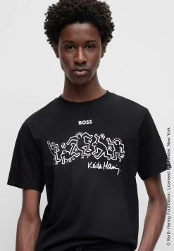 Boss X Keith Haring T_Haring - Print T-Shirt - Black One -Boss Shop d3a038c56dd944a5800c290194bb4a06