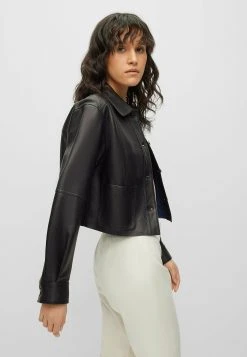 Boss Sadena - Leather Jacket -Boss Shop ea1cec31b7ce4024ab0bc2b615f49cd4