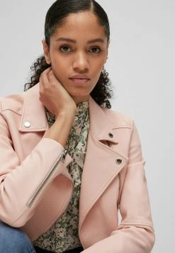 Boss Leather Jacket - Pink Sixteen -Boss Shop ec2947c975624e4c8a6d4cfe92041f44