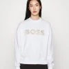 Boss Ecaisa Logo - Sweatshirt - White -Boss Shop efa3a5eb00c44edbb0b5da3fbfd2b2d1