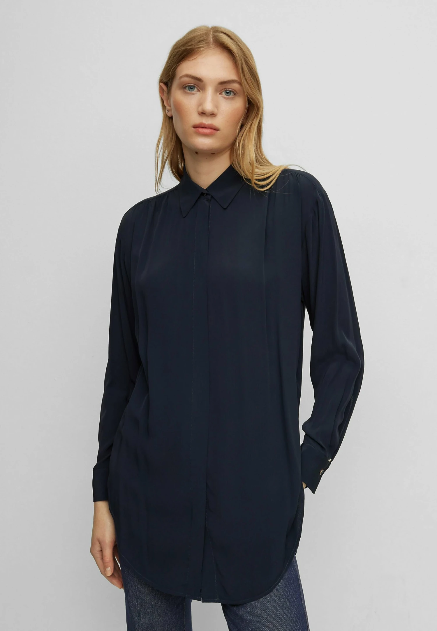 Boss Benika - Button-Down Blouse - Dark Blue Four 3 Boss Benika - Button-Down Blouse - Dark Blue Four