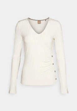 Boss Eruna - Long Sleeved Top - Open White -Boss Shop fbeec25450dc4cc391f771cdee71d502